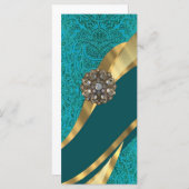 Teal green floral damask (Front/Back)