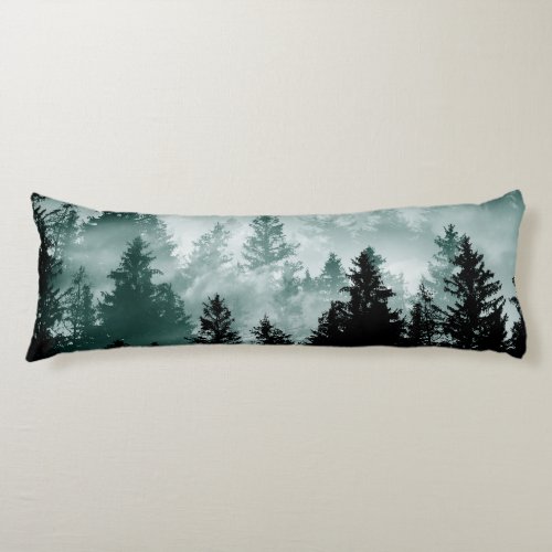 Teal Green Forest Dream 1 wall art  Body Pillow