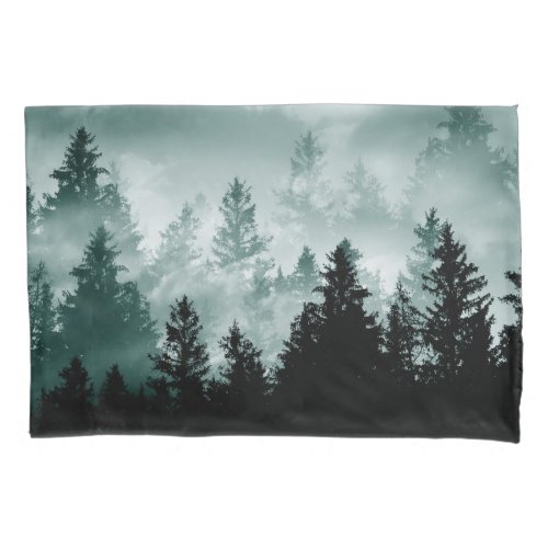 Teal Green Forest Dream 1 wall art  Pillow Case