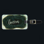 Teal Green & Gold Agate Marble Groom Travel Luggage Tag<br><div class="desc">Teal Green & Gold Agate Marble Geode, With Sparkling Gold foil accents, and Modern trendy brushed script font. Teal green, emerald, and white stone look, is luxurious and modern for your wedding - Personalized Groom Honeymoon Luggage Tags! ~ Check my shop to see the entire wedding suite for this design!...</div>
