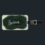 Teal Green & Gold Agate Marble Groom Travel Luggage Tag<br><div class="desc">Teal Green & Gold Agate Marble Geode, With Sparkling Gold foil accents, and Modern trendy brushed script font. Teal green, emerald, and white stone look, is luxurious and modern for your wedding - Personalized Groom Honeymoon Luggage Tags! ~ Check my shop to see the entire wedding suite for this design!...</div>