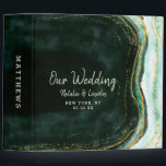 Teal Green & Gold Agate Marble Wedding Photo Album 3 Ring Binder<br><div class="desc">Teal Green & Gold Agate Marble Geode, With Sparkling Gold foil accents, and Modern trendy brushed script font. Teal green, emerald, and white stone look, is luxurious and modern for your wedding - Personalized Wedding Photos Newlyweds photo album scrapbook! ~ Check my shop to see the entire wedding suite for...</div>