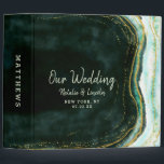 Teal Green & Gold Agate Marble Wedding Photo Album 3 Ring Binder<br><div class="desc">Teal Green & Gold Agate Marble Geode, With Sparkling Gold foil accents, and Modern trendy brushed script font. Teal green, emerald, and white stone look, is luxurious and modern for your wedding - Personalized Wedding Photos Newlyweds photo album scrapbook! ~ Check my shop to see the entire wedding suite for...</div>