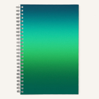 Teal Green Gradient Abstract Background Modern Notebook