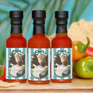 Teal Green Graduation Hot Sauces