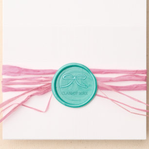 Teal Green Graduation Wax Seal Sticker