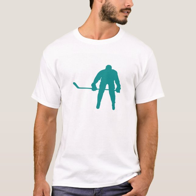 Teal Green Hockey T-Shirt (Front)