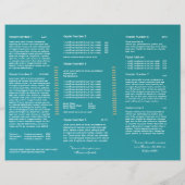 Teal Green Lips Beauty Salon Trifold Bruchure (Back)
