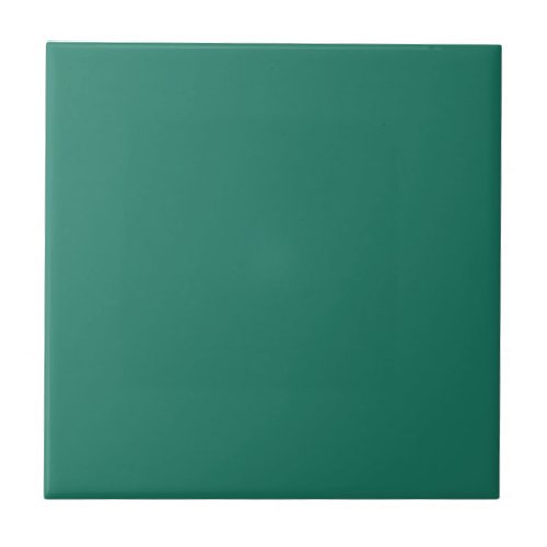 Teal Green Matches Fractal Pattern 2 Ceramic Tile