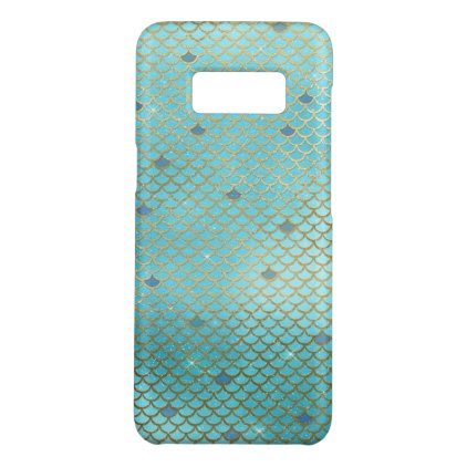 Teal Green Mermaid Scales Pattern Case-Mate Samsung Galaxy S8 Case