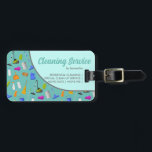 Teal Green MinimalHouse Cleaning Service Luggage Tag<br><div class="desc">Teal Green MinimalHouse Cleaning Service</div>