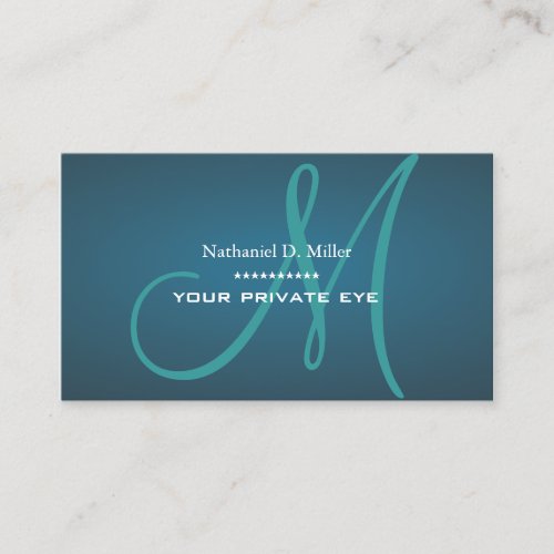 Customize this monogram business card