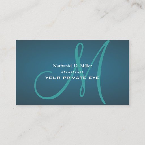 Customizable Customize this monogram business card