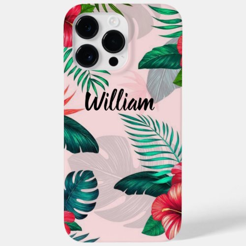 Teal Green Monstera Leaves Case_Mate Case_Mate iPhone 14 Pro Max Case