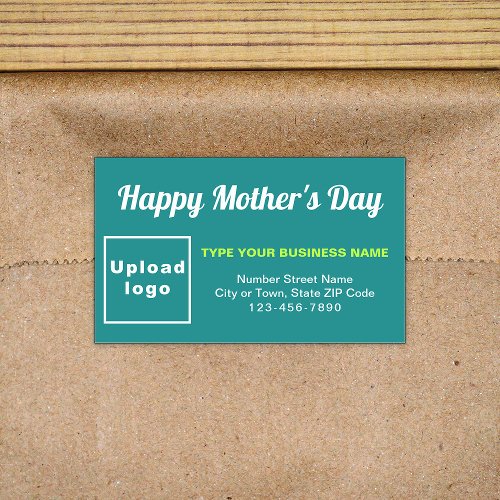Teal Green Mothers Day Business Rectangle Sticker