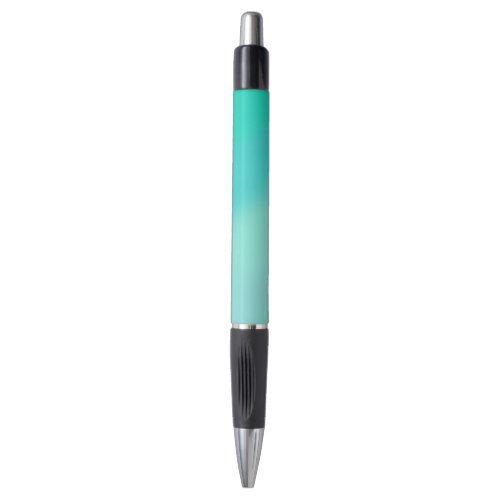 Teal Green Ombre Gradient Blur Abstract Design Pen