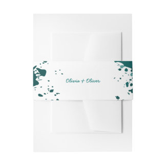 Teal Green Paint Splatter - Belly Band