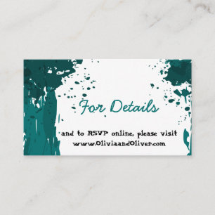 Teal Green Paint Splatter - Details - Enclosure Card