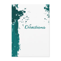 Teal Green Paint Splatter - Directions