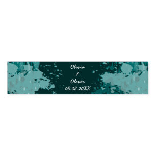 Teal-Green Paint Splatter - Napkin Bands