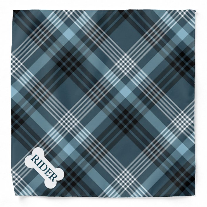 green plaid dog bandana