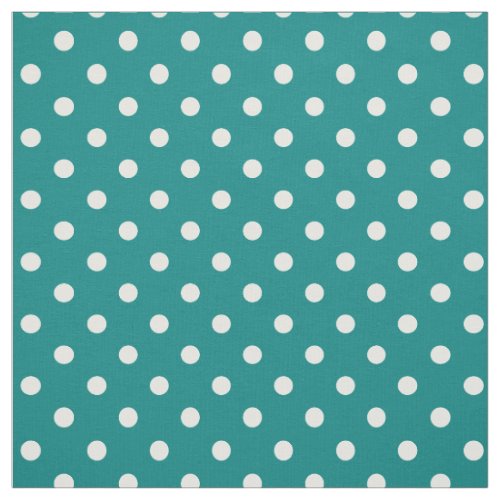 Teal Green Polka DOts Fabric