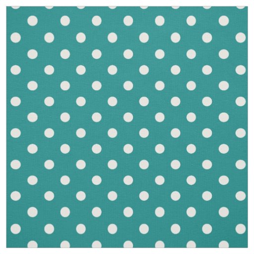 Teal Green Polka DOts Fabric