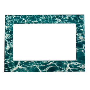 Teal Green Pool Pattern Magnetic Photo Frame