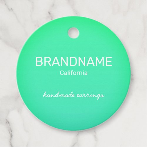 Teal Green Rainbow Color Gradient Packaging Tags