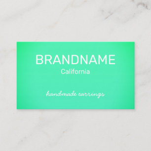 Teal Green Rainbow Color Gradient Vibrant Neon Business Card