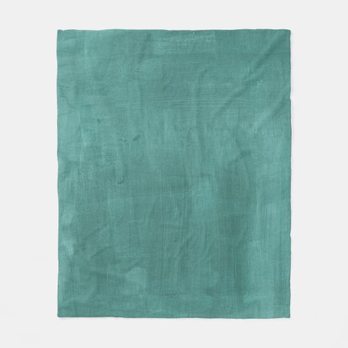 Teal Green Retro Watercolor Texture Fleece Blanket