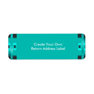 Teal Green Return Address Label