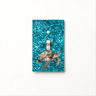 Teal Green Sea Turtle Light Switch Cover
