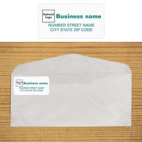 Teal Green Texts Business Address Label