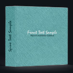 Teal Green Tones Linen Burlap Fabric Look Binder<br><div class="desc">Elegant simple teal-green tones linen burlap fabric look.  ( These are image of linen burlap and not real linen). Fully customizable every binder template.</div>