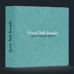 Teal Green Tones Linen Burlap Fabric Look Binder<br><div class="desc">Elegant simple teal-green tones linen burlap fabric look.  ( These are image of linen burlap and not real linen). Fully customizable every binder template.</div>