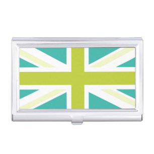 Teal & Green UK Flag Business Card Holder