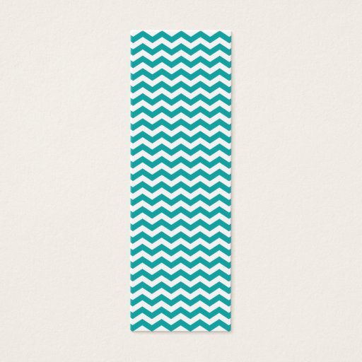 Customizable Teal Green White Chevron Zigzag Business Card