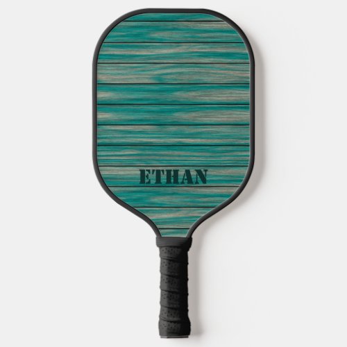 Teal Green Wood  Pickleball Paddle