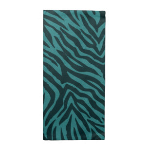 Teal Green Zebra Animal Print Cloth Napkin