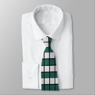 Teal Grey Black Checkered Pattern