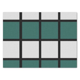 Teal Grey Black Checkered Pattern