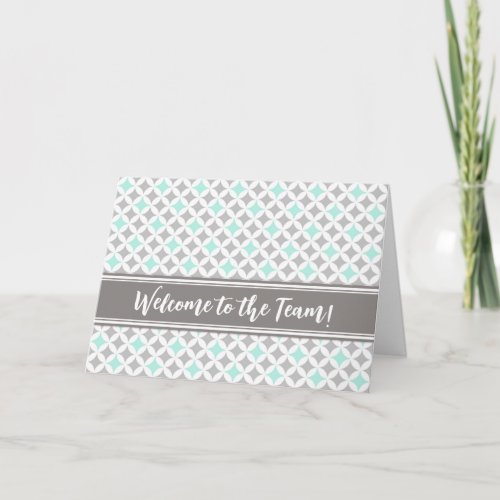 Teal Grey Modern Employee Welcome to the Team Card