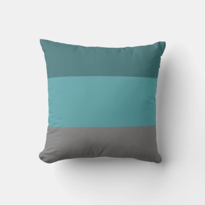 Teal, Grey Stripes