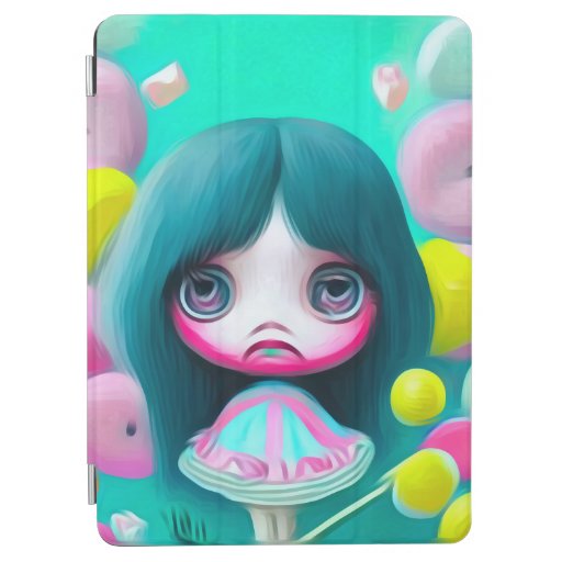 Teal Hair Candy Doll iPad Air Cover