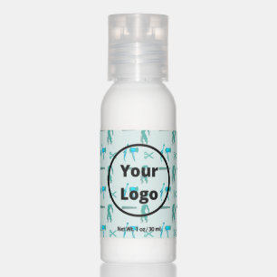 Teal hairdresser business pattern hand lotion