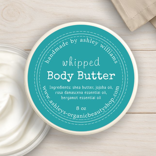 Teal Handmade Body Butter Label (Creator Uploaded)