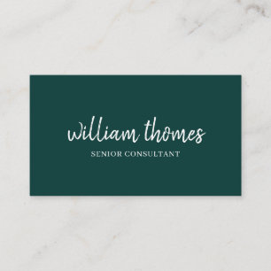 Teal Handwritten Minimal Modern Business Style Card