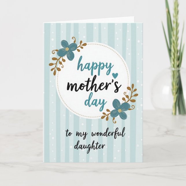 Teal Heart Mothers Card (Front)