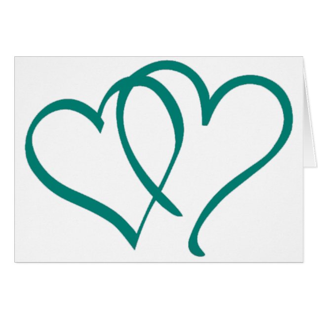 Teal Hearts Cards (Front Horizontal)